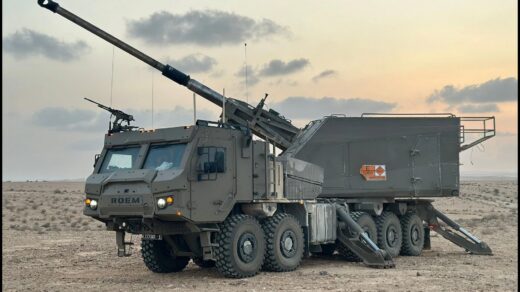 Elbit SIGMA 155mm wheeled self-propelled howitzer, designated Roem in Israeli service